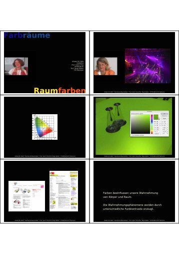 FarbrÃ¤ume Raumfarben - eVideo 2.0 an der HTW Berlin