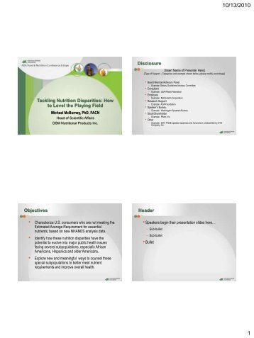 Slide Template 1: Speaker Intro slide (session title, speaker ... - FNCE