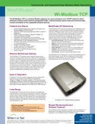 Wi-Modbus TCP Datasheet - Millennial Net