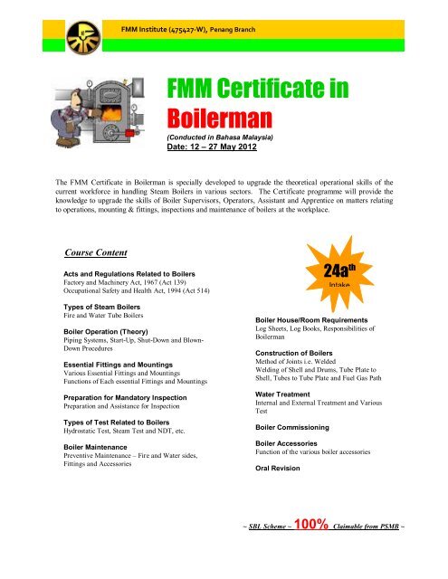 FMM Certificate in Boilerman