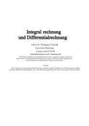 Integral rechnung und Differentialrechnung - UniversitÃ¤t Oldenburg