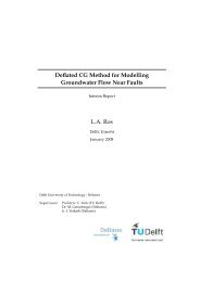 Deflated CG Method for Modelling Groundwater Flow Near - TU Delft