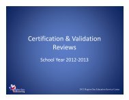 Validation Reviews PPT - Region 1