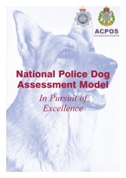 National Police Dog Assessment Model - Northumbria Police