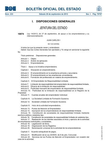 DisposiciÃ³n 10074 del BOE nÃºm. 233 de 2013 - Umivale