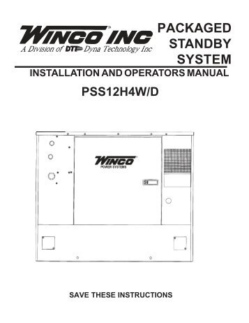 PACKAGED STANDBY SYSTEM - Winco