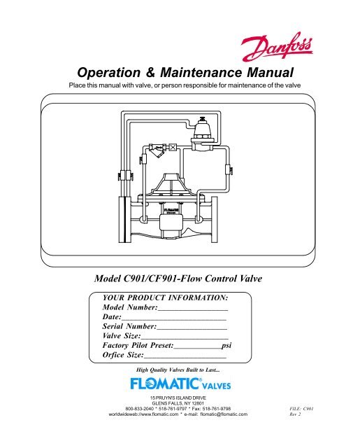 Model C901/CF901-Flow Control Valve