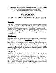 Simplified Mandatory Verification (MVF) - DMV