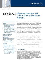 Informatica PowerCenter aide L'OrÃ©al Ã  piloter sa politique RH ...