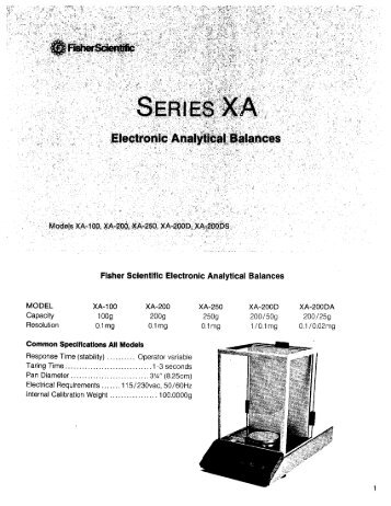 Fisher Scientific Electronic Analytical Balances - Denver Instrument