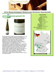 2011er Weingut Dreissigacker Riesling trocken ... - Genuss7.de