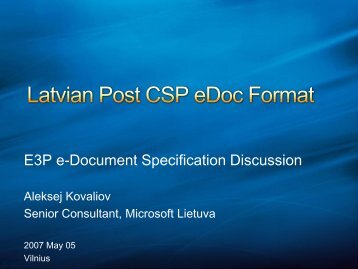 Latvian Post eDoc Format Review