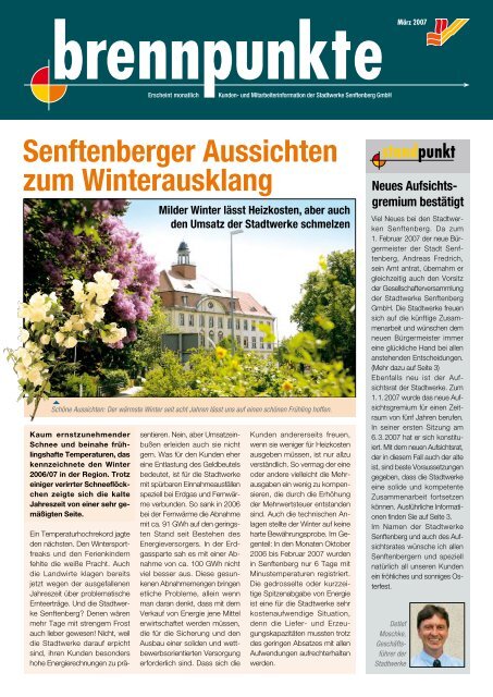 Senftenberger Aussichten zum Winterausklang - Stadtwerke ...
