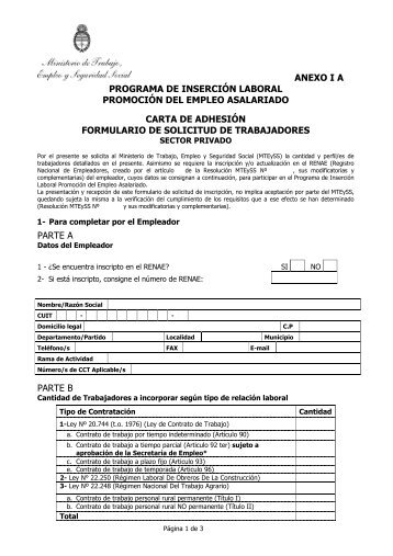 ANEXO I A - CARTA DE ADHESIÃN PIL