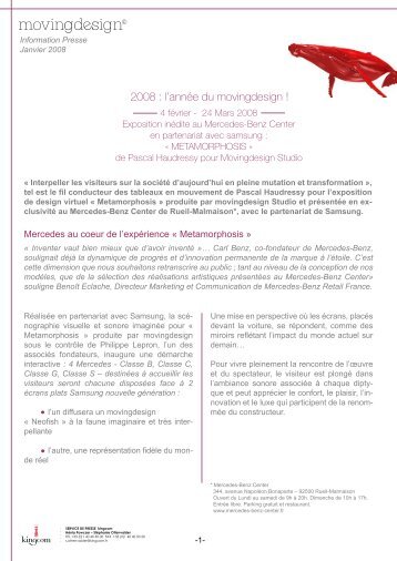 2008 : l'annÃ©e du movingdesign ! - Sitesreseau.mercedes.fr