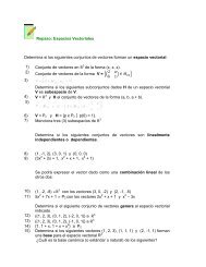 Repaso: Espacios Vectoriales Determina si los siguientes conjuntos ...