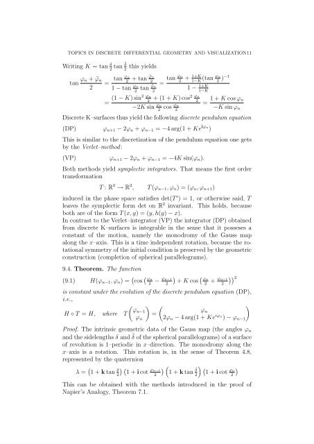Lecture notes - Institut für Mathematik - TU Berlin