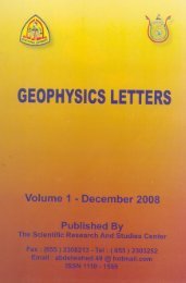 GEOPHYSICS LETTERS