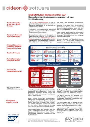 CIDEON Output Management fÃ¼r SAP