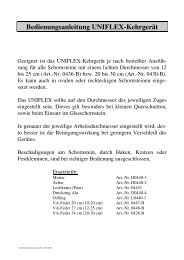 Bedienungsanleitung UNIFLEX-KehrgerÃƒÂ¤t