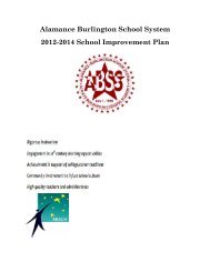 School Improvement Plan - Alamance-Burlington School System