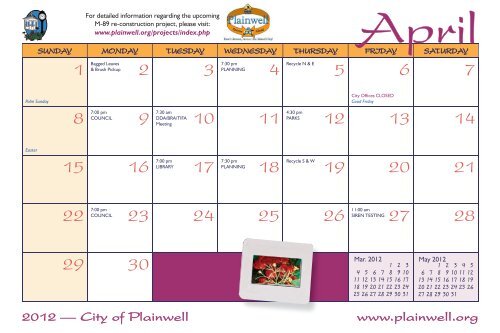 City of Plainwell 2006 Calendar