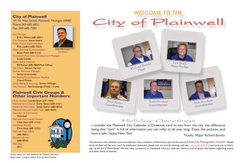 City of Plainwell 2006 Calendar