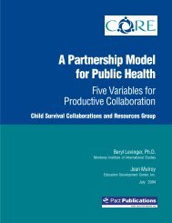 A Partnership Model for Public Health - CORE Group