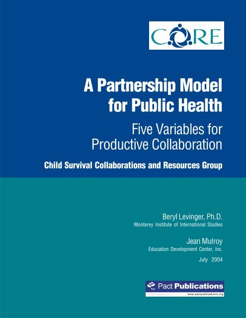 A Partnership Model for Public Health - CORE Group