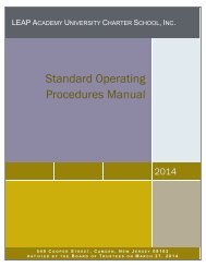 Standard Operating Procedures Manual - LEAP Academy University ...
