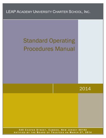 Standard Operating Procedures Manual - LEAP Academy University ...