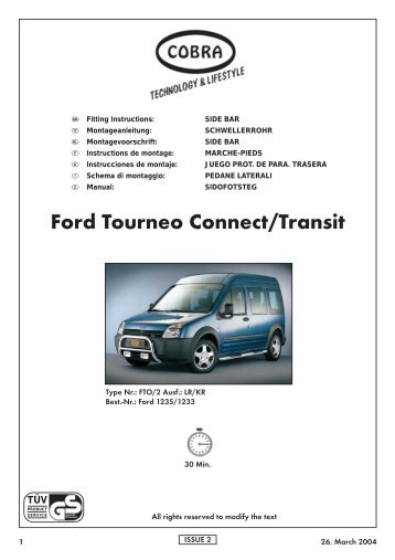 Ford Tourneo Connect/Transit - Cobra-SOR