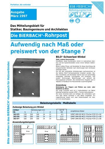 Rohrpost Ausgabe März 1997 Das Mitteilungsblatt für Statiker ...