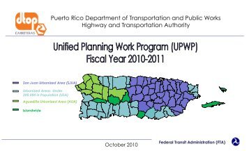Puerto Rico Department of Transportation and Public Works ... - DTOP