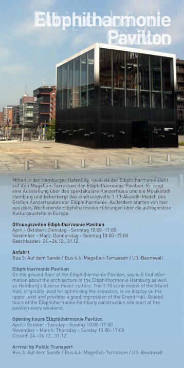 Elbphilharmonie-Pavillon-Flyer als PDF - HafenCity