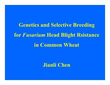 Genetics and Selective Breeding - Crop Genetics at Virginia Tech