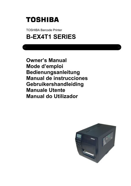 Toshiba B-EX4T1 Owners Manual - The Barcode Warehouse