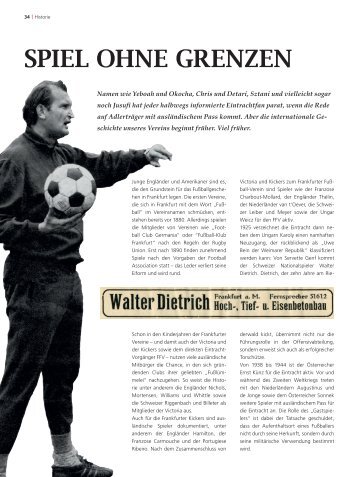 SPIEL OHNE GRENZEN - Eintracht-Archiv