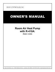 OWNER'S MANUAL - Comfort-Aire