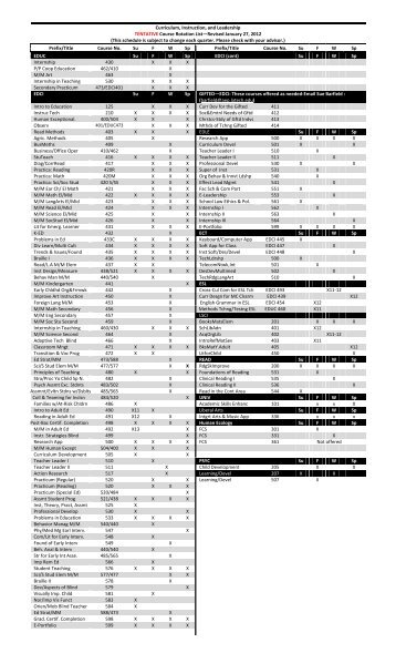 January 2012 Revision - Louisiana Tech University