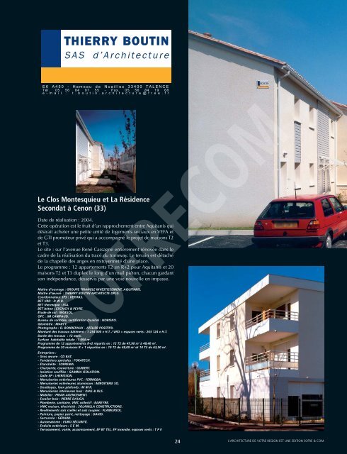 Sofrecomlarchitecture