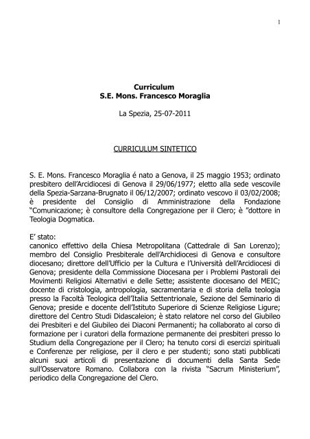 Bibliografia di Francesco Muraglia - Webdiocesi