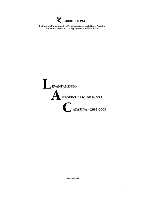 Clique aqui - Cepa - Governo do Estado de Santa Catarina