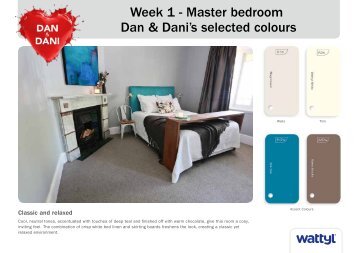 Dan & Dani's selected colours Week 1 - Master bedroom - Wattyl