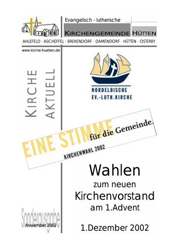 Sonderausgabe KV-Wahl Nov02.pub - Kirchengemeinde HÃ¼tten