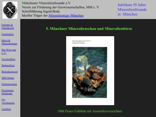 Münchener Mineralienfreunde e.V. Verein zur Förderung der ...