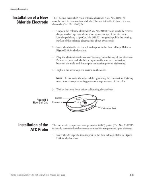 Orion 2117HL High Level Chloride Analyzer User Guide