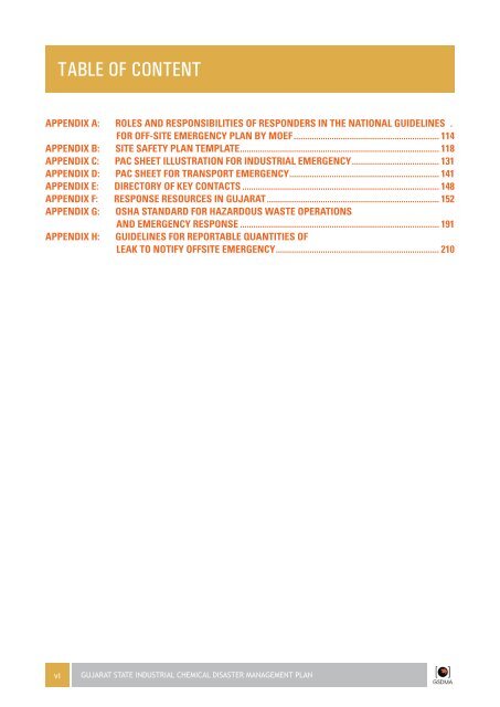 GUJARAT STATE CHEMICAL DISASTER MANAGEMENT PLAN