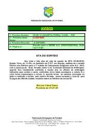 campeonato sergipano de futebol sub 15/17 - 2012 26.08 ... - Infonet