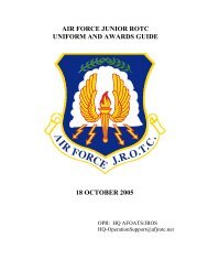 Air force junior rotc uniform and awards guide - Edgren High School ...